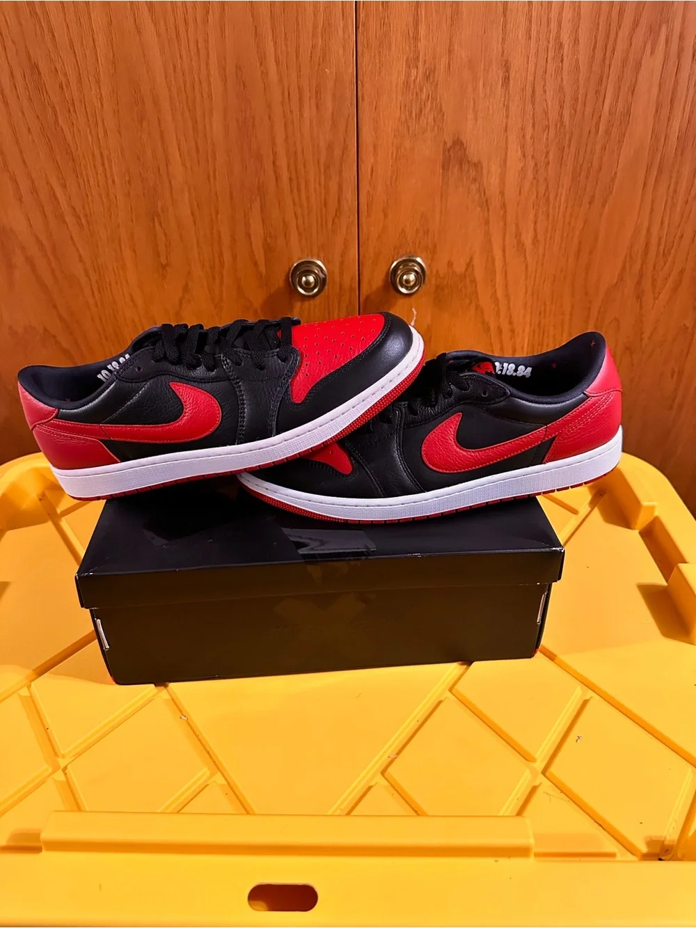 DS 2026 Nike Air Jordan Retro 1 OG Low Banned Bred Men’s Sz 13